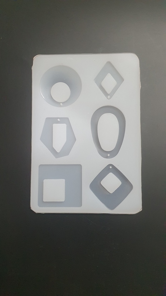Silicone Frame Moulds With Hole 6 Pcs Set