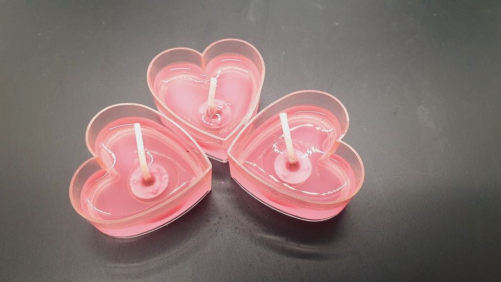 Jelly Heart Shaped Mini Candles
