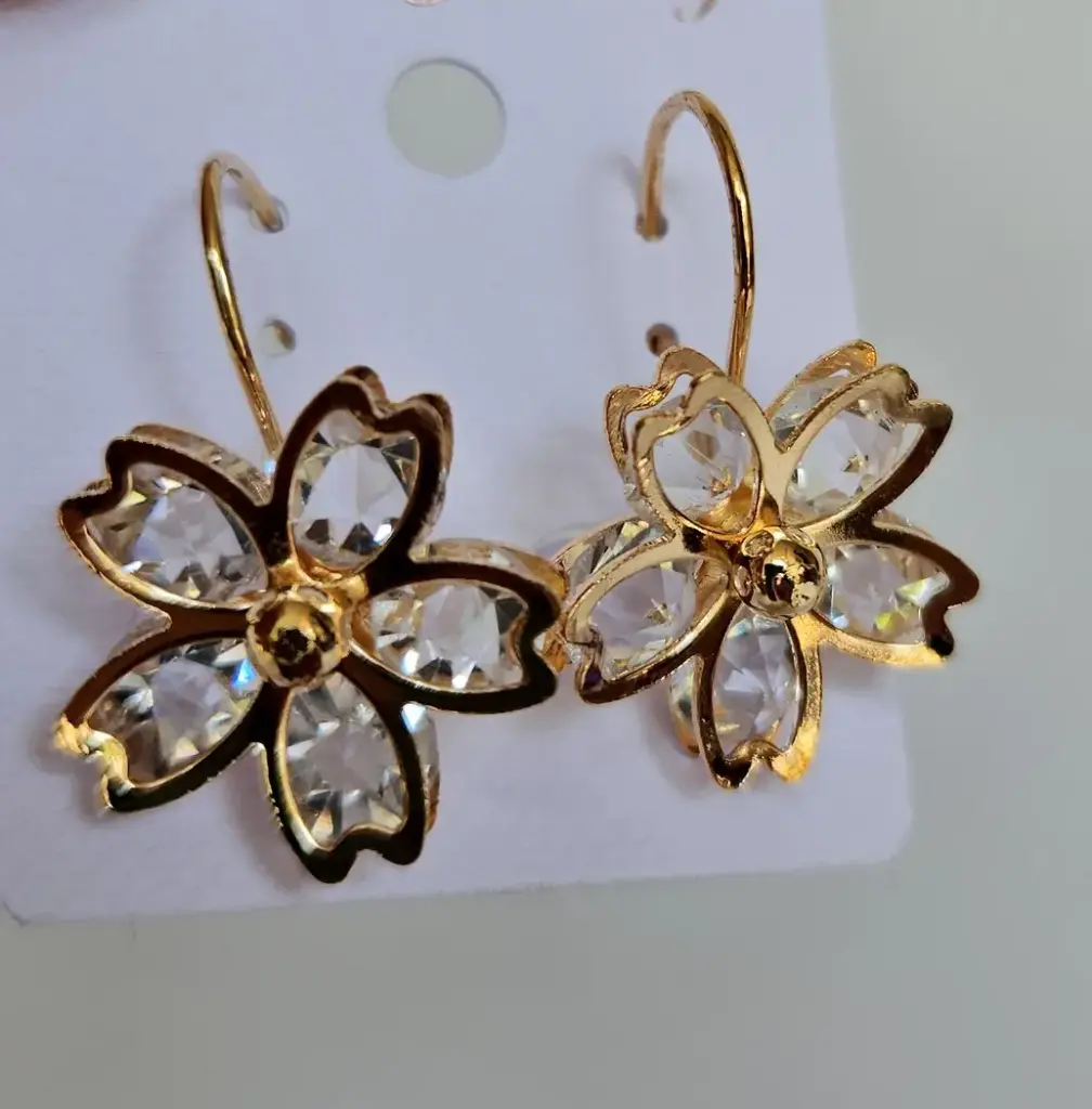 Golden Flower  Earrings