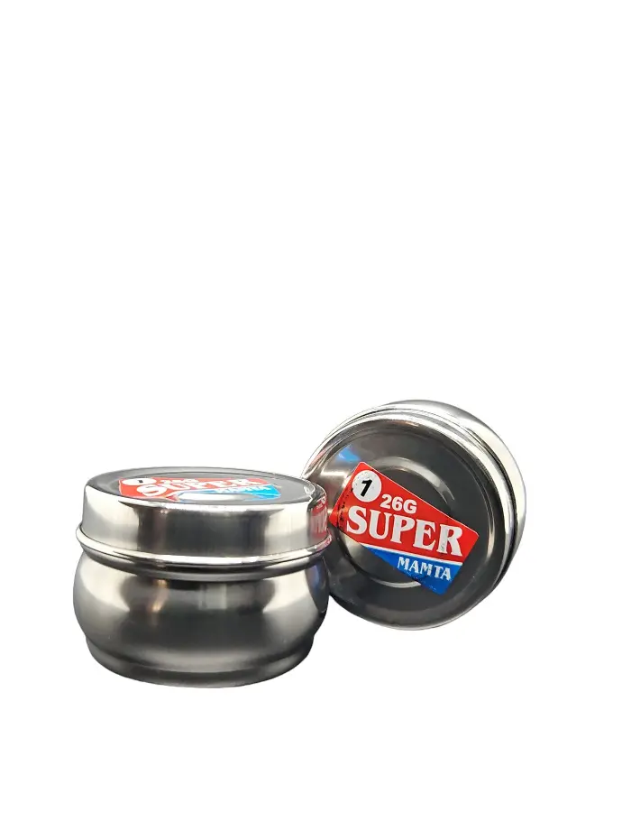 Surya 1 Small  Stainless Steel Bulging Container 