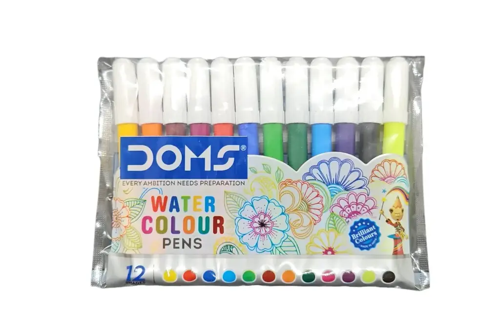 Doms Water Colour Pens Assorted 12 Shades