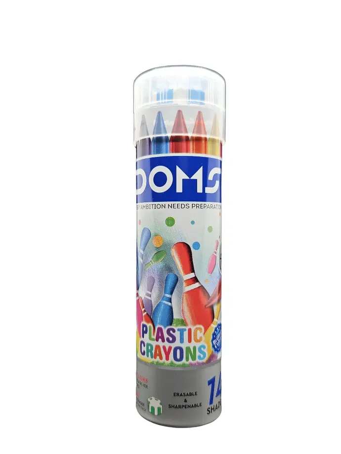 Doms 14 Shades Plastic Crayons