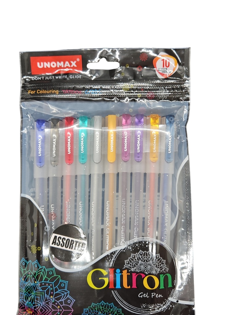Unomax Glitron Gel Pen Assorted