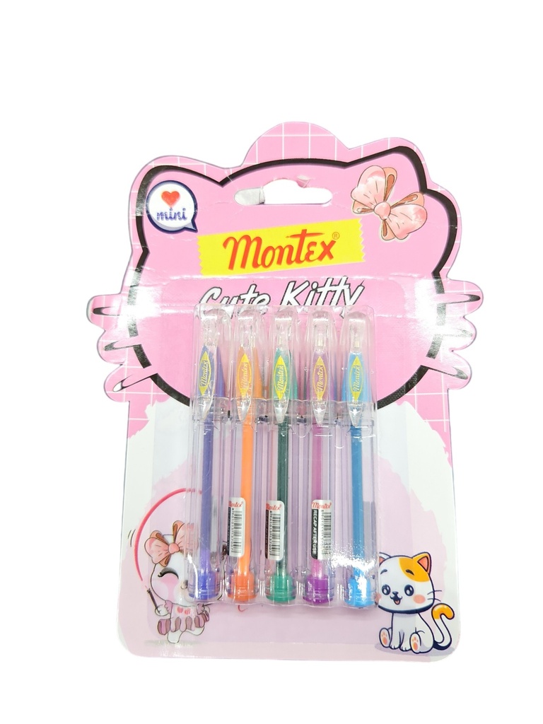Montex Cute Kitty Mini Gel Color Pens