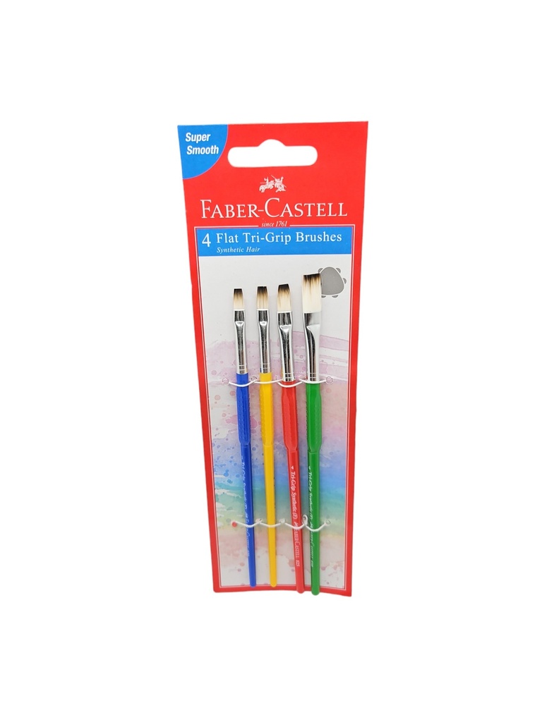 Faber Castell 4 Flat Tri Grip brushes