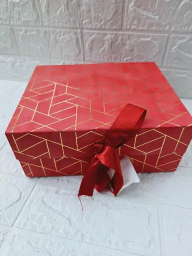 [IX002581] Glossy Ribbon Hamper Box 20 X 10 cm