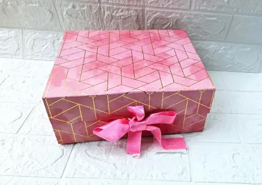 [IX002590] Glossy Ribbon Hamper Box 30 X 26 cm