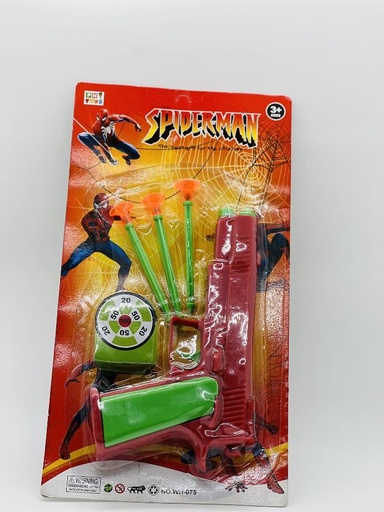 [IX000153] 336 Spiderman Gun With Soft Bullets And Shooting Point 
