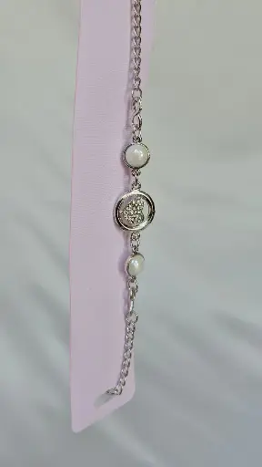 [IX2400419] Silver Bracelets With White Stones
