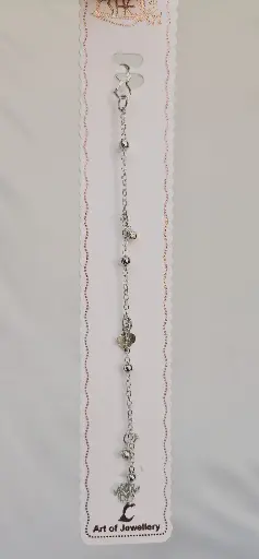 [IX2400424] Silver Bracelets With Metal Beads & Plates