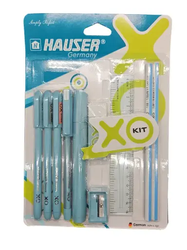 [IX2401479] Hauser Ball Pen, Gel Pen, Marker, Eraser, Pencil, Sharpener, Scale Combo Kit
