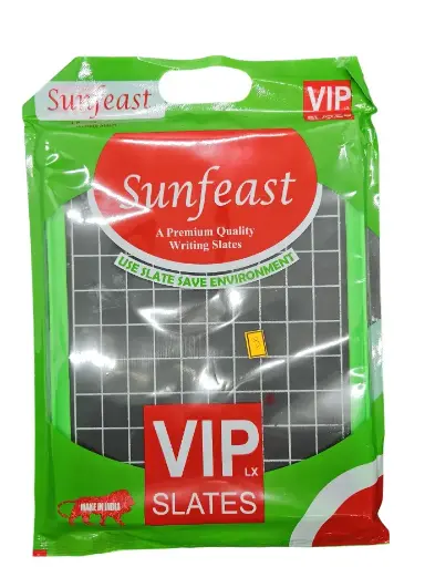 [IX2401571] VIP Sunfeast Slate 200x250mm Plastic Frame 4 Lines & Box for Letters