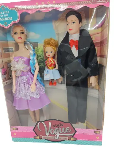 [IX2402098] Style Vogue Barbie Couple With Kid