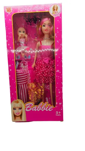[IX2402102] Barbie Princess With Kid & Dresses