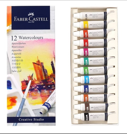 [IX2402180] Faber Castell 12 Shade Water Colors