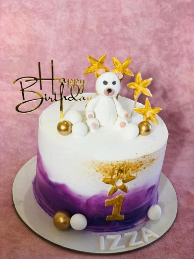 [IX000004] 1 Kg Birthday Cake 1 Year Teddy Bear Theme 