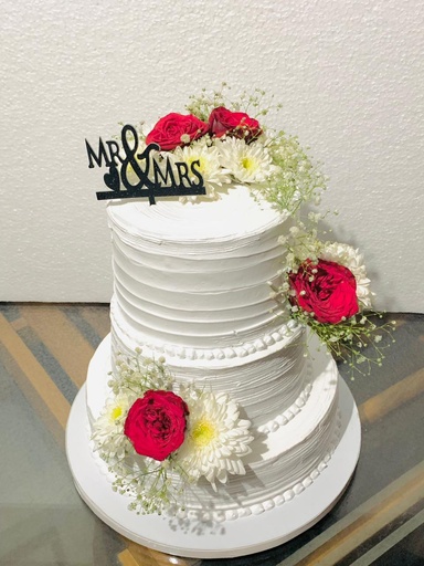 [IX000570] 3 Kg Two Tier White Forest Wedding Cake 