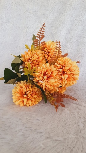 [IX000657] Artificial Realistic 7 Pcs-Stunning Dahlias Floral Bouquet For Decorations, Gifts & Crafts 