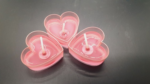 [IX001879] Jelly Heart Shaped Mini Candles
