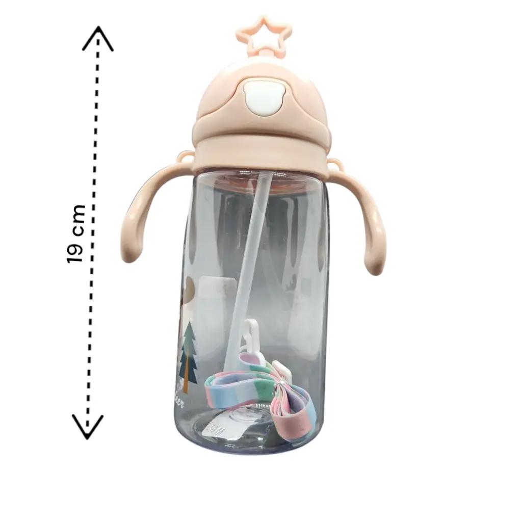 [IX2401262] Premium Sipper Water Bottle With Handle Star & String (Pink)-Photoroom.webp