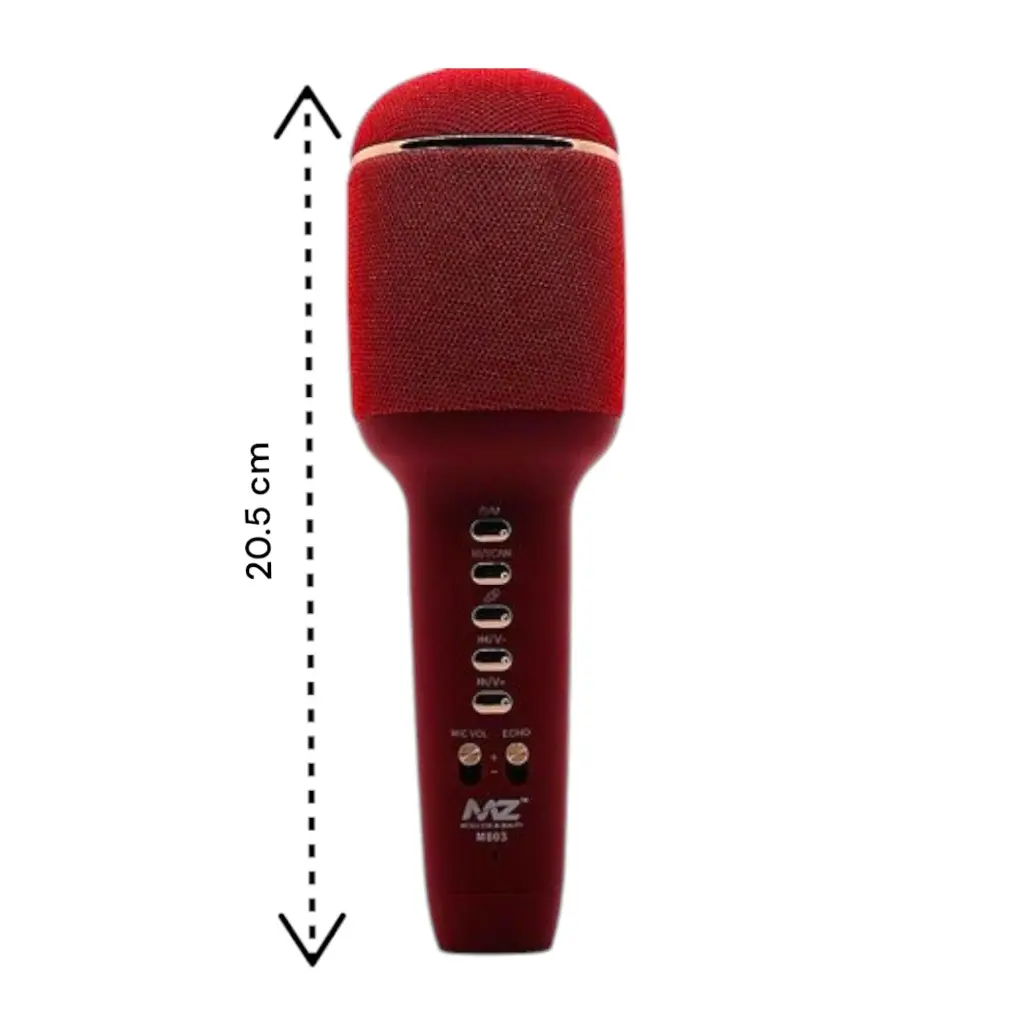[IX000056] M803 Karaoke Codeless Mic With FM [MZ]  (Red)-Photoroom (1).webp