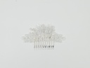 Crystal Flower Hair Broach Tiara With Metal Clip