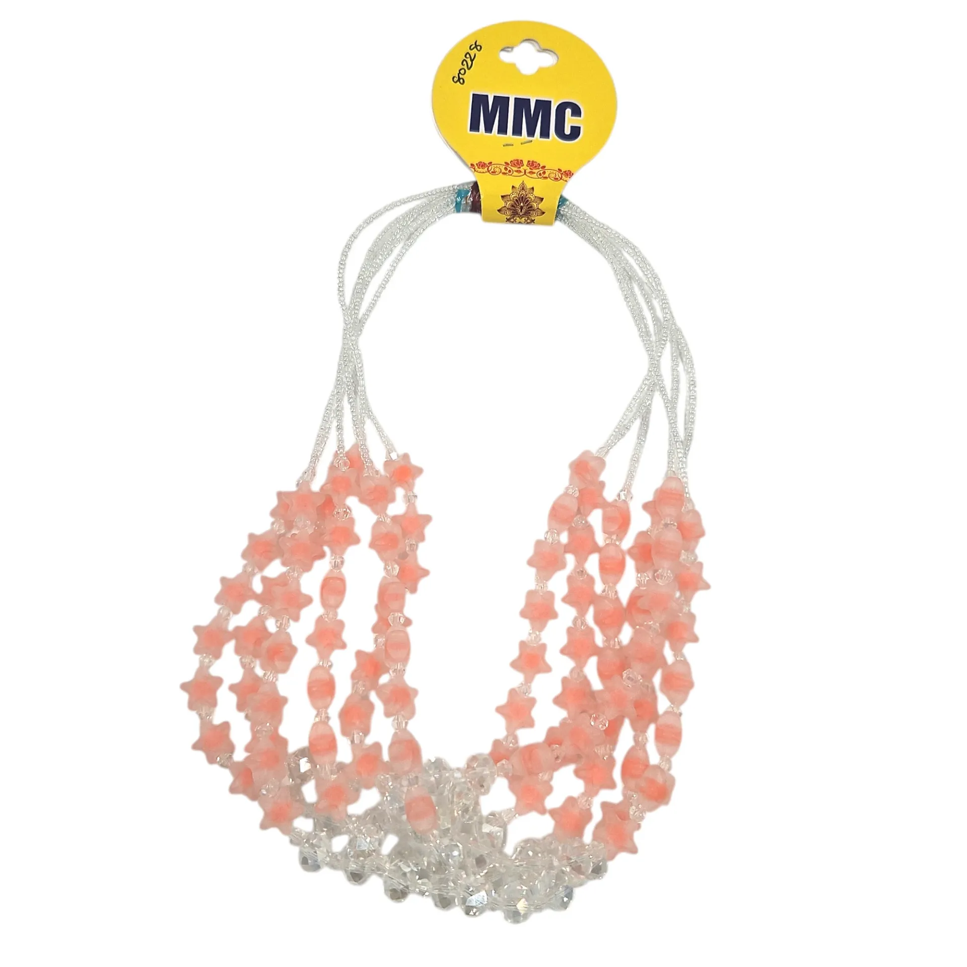 Muthu Mala Pink Star And White Beads