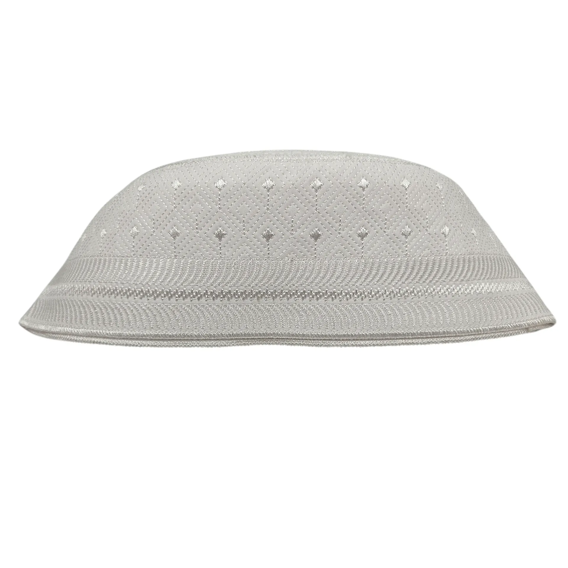 [IX2600532] Firoj Moula White Embroidery Muslim Cap