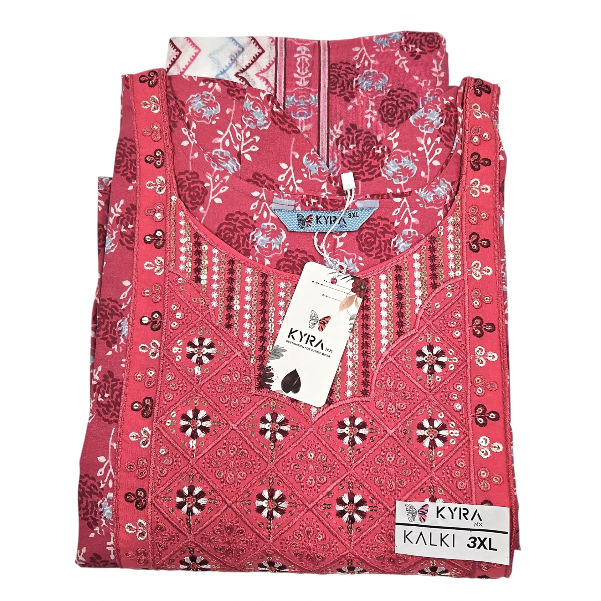 6002 N-G70 Kalki Cotton 3 Pcs Churidar Set 3XL