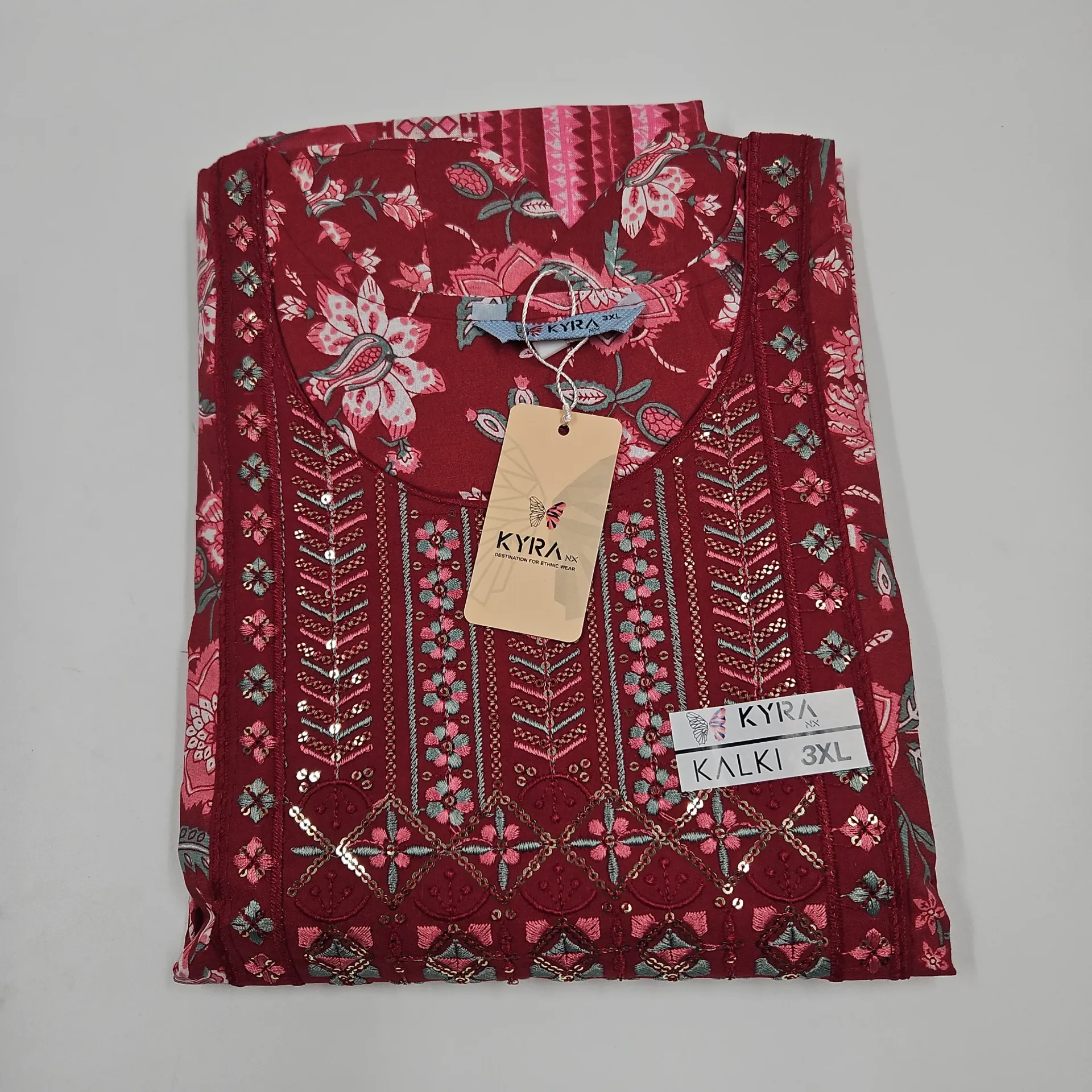 [IX2600552] 6004 N-G70 Kalki Cotton 3 Pcs Churidar Set 3XL