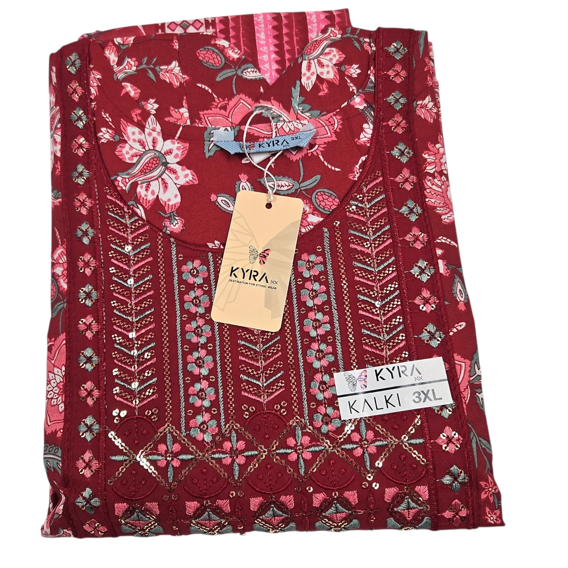 6004 N-G70 Kalki Cotton 3 Pcs Churidar Set 3XL