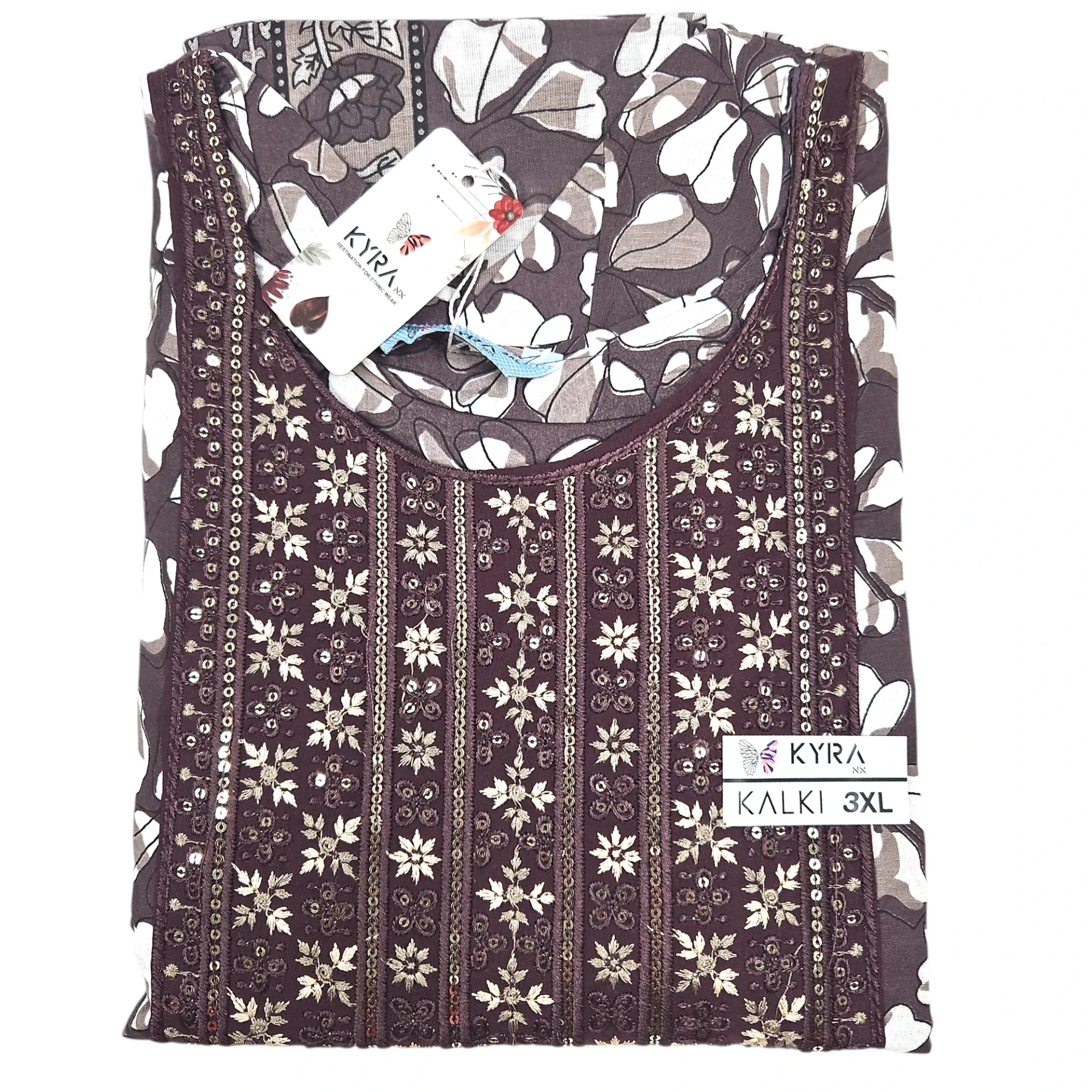 6008 N-G70 Kalki Cotton 3 Pcs Churidar Set 3XL