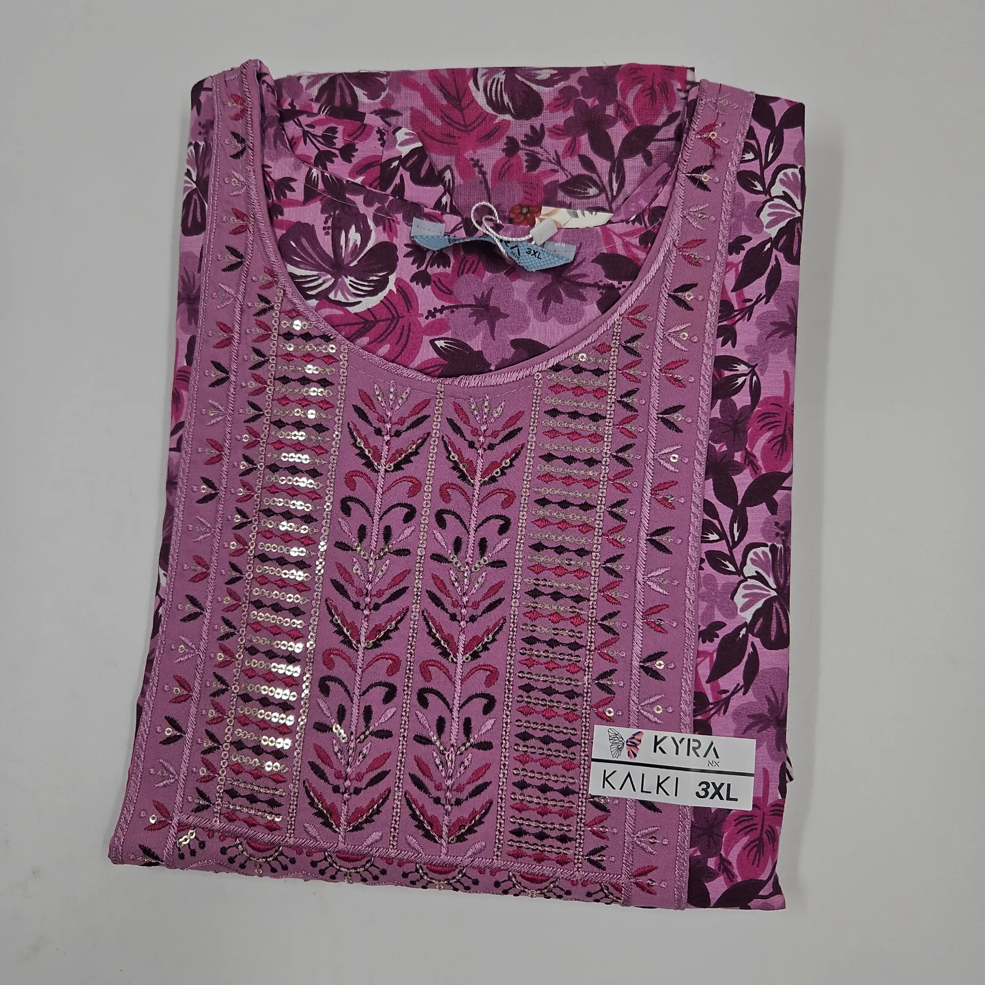 6010 N-G70 Kalki Cotton 3 Pcs Churidar Set 3XL