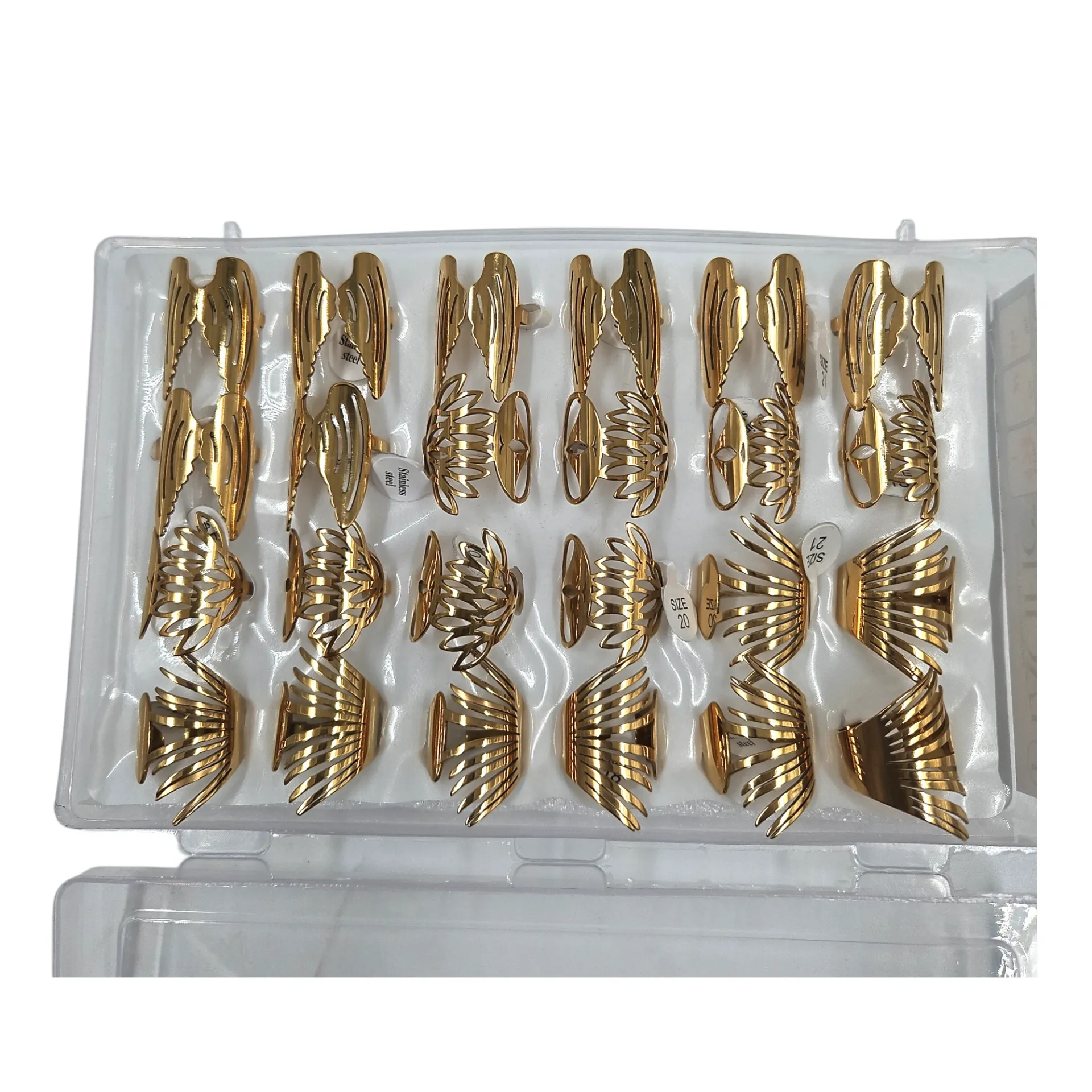 Pacific Double Design Golden Imitation Rings