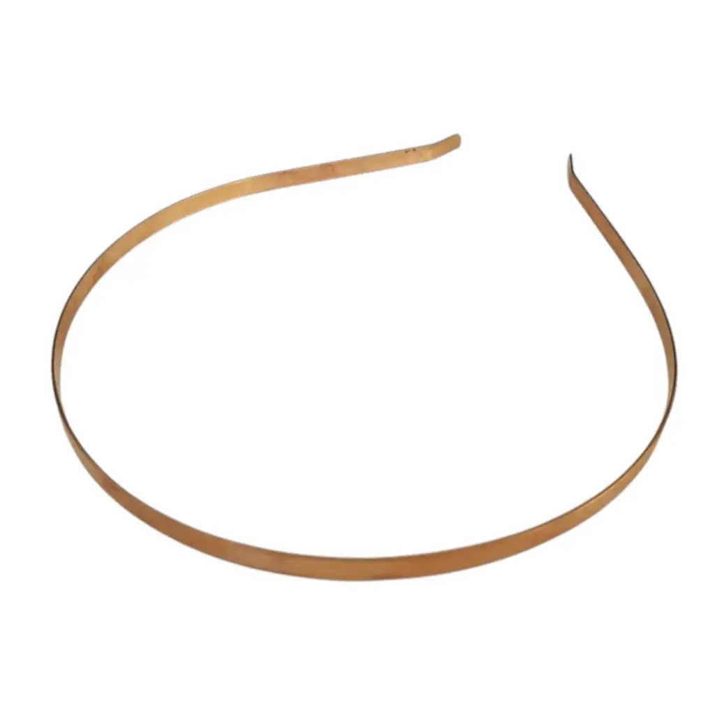 [IX000572] 0.5 cm Wide Plain Hair Bow Material (Golden)