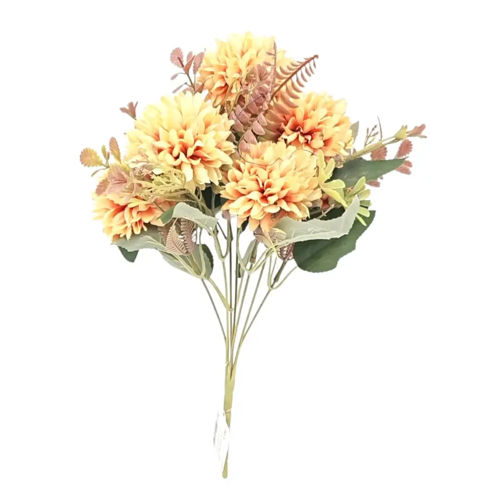 Artificial Realistic 7 Pcs-Stunning Dahlias Floral Bouquet For Decorations, Gifts & Crafts 