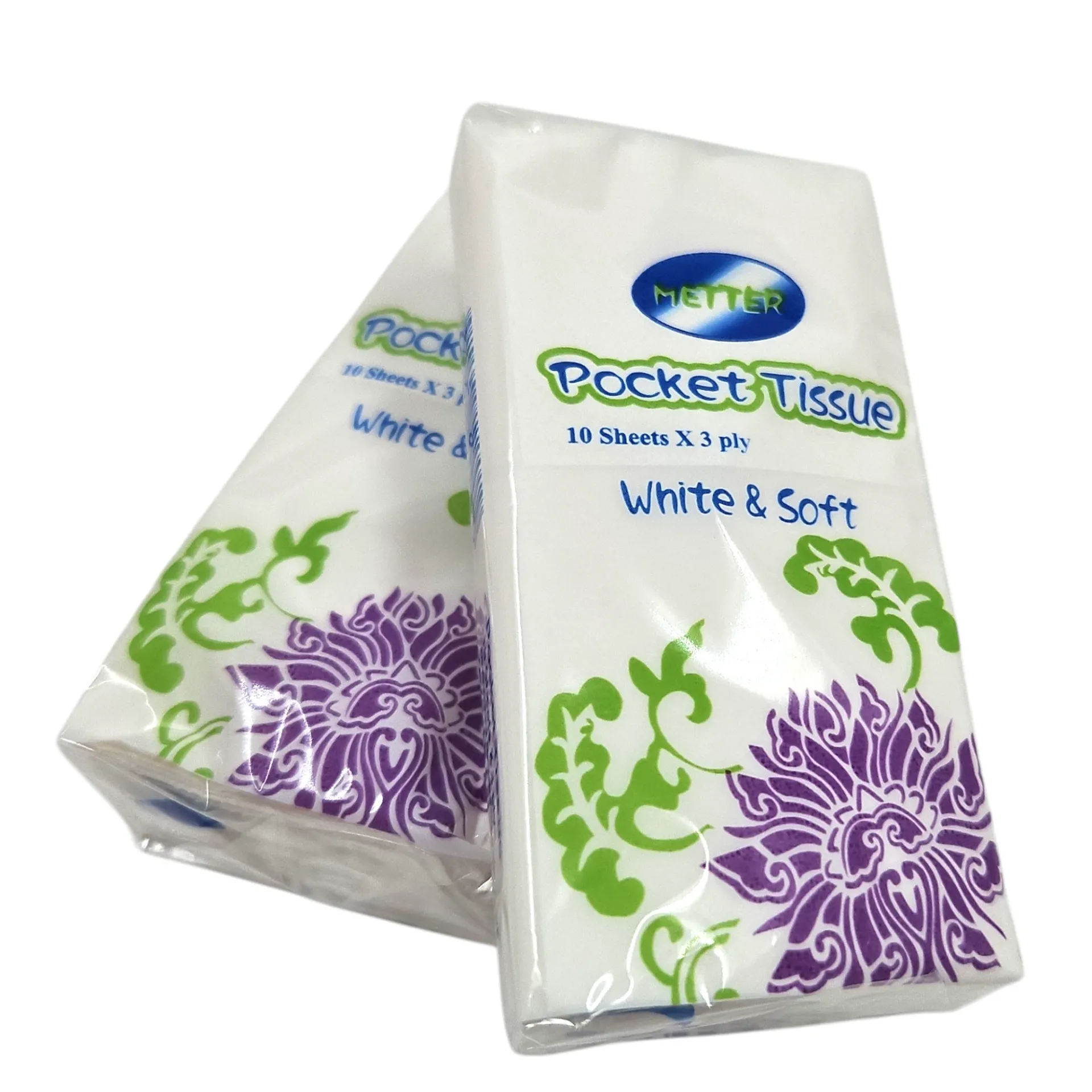 [IX2600647] Metter White & Soft Pocket Tissue 10 Sheet Pack