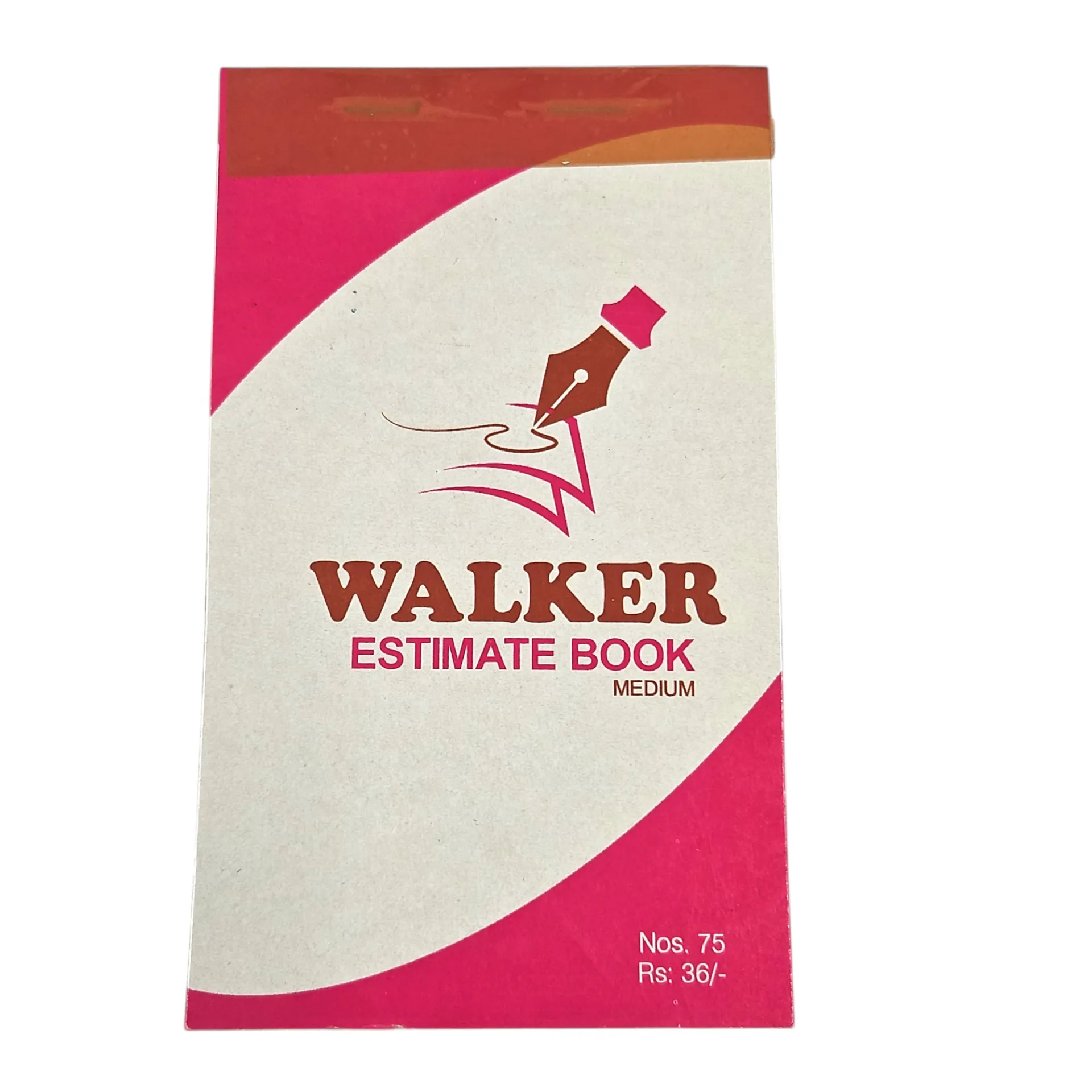 Walker Estimate Bill Book Medium 75 Pages