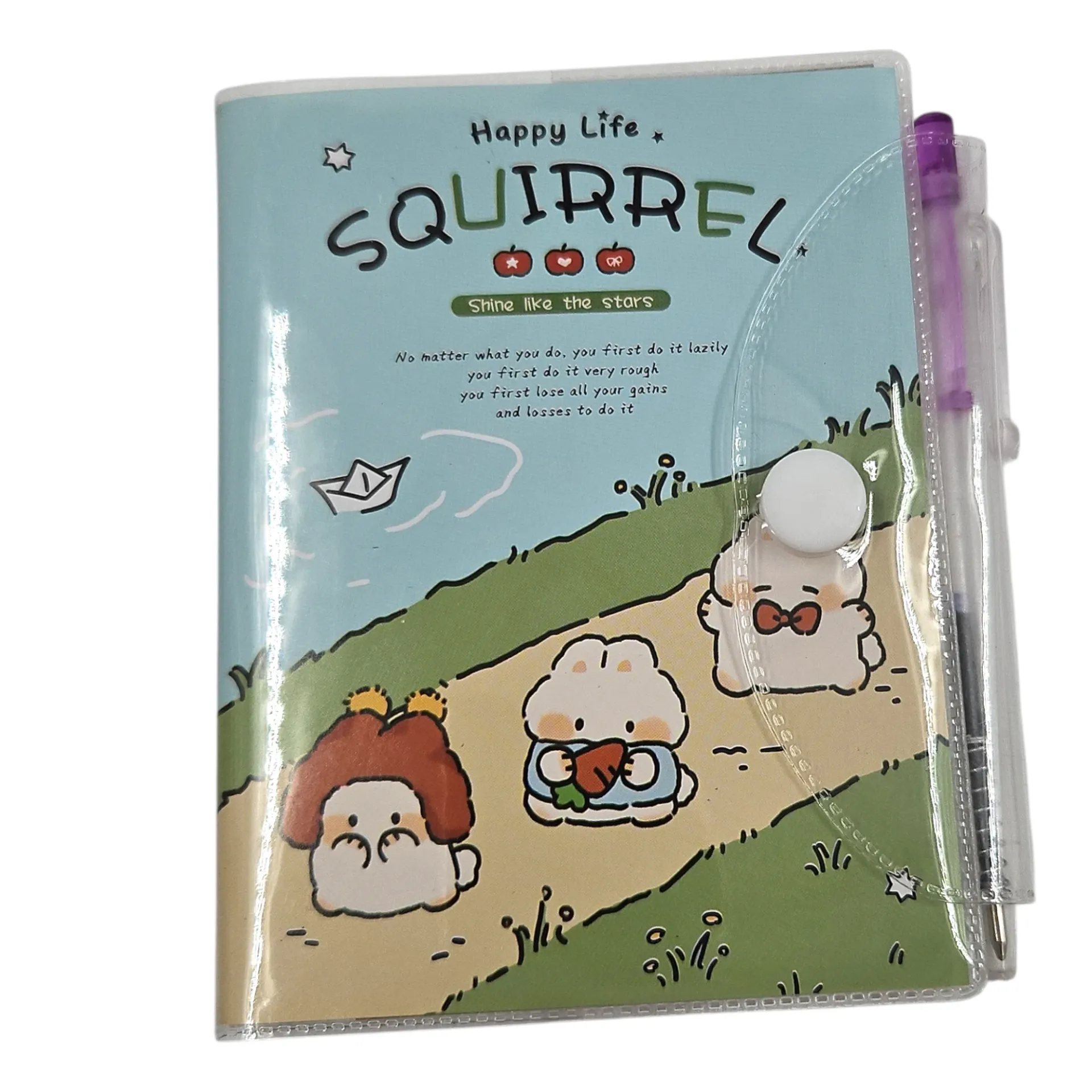 [IX2600661] Happy Life Squirrel Cute Diary With Pen