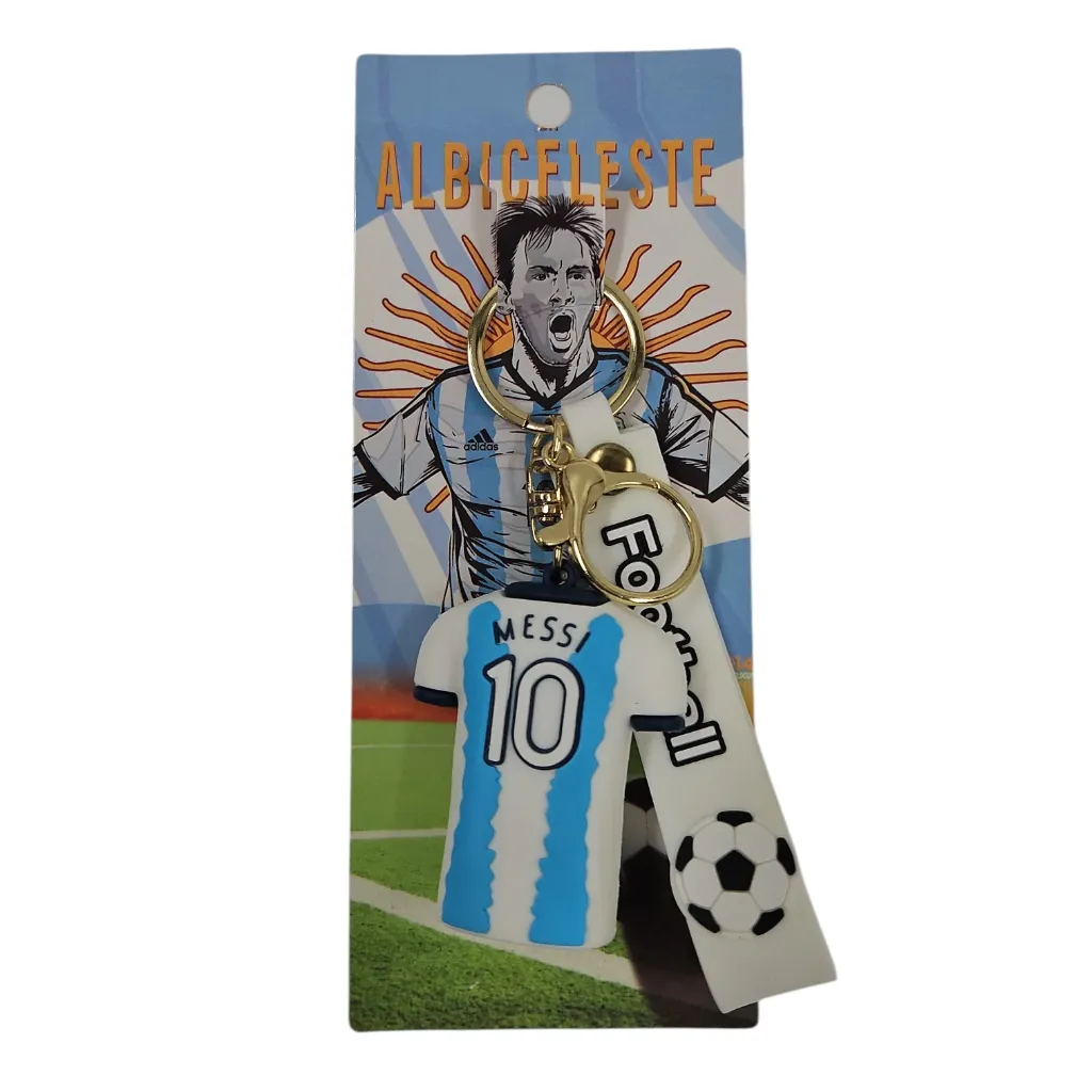 Messi 10 Double Hanging Key Chain With Band