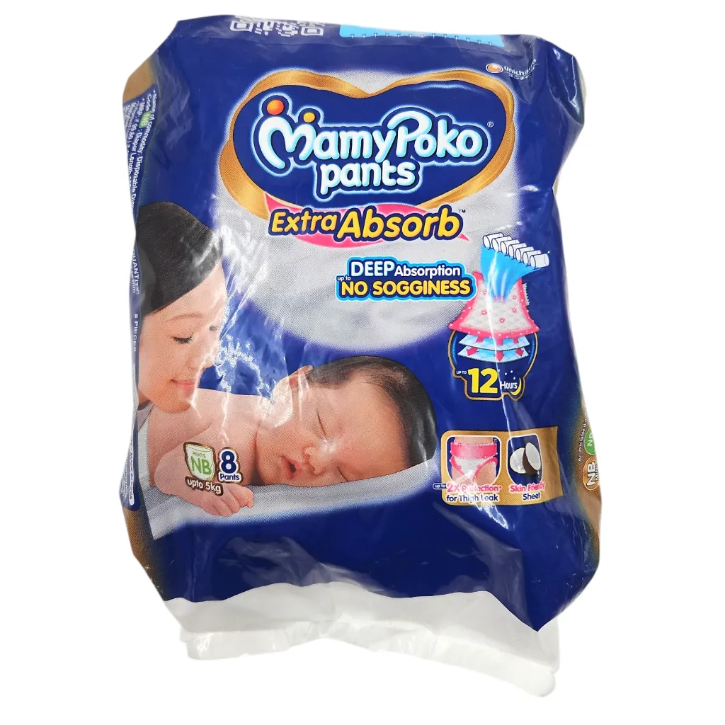 Mamy Poko Extra Absorb Diaper Pants New Born Pack Of 8