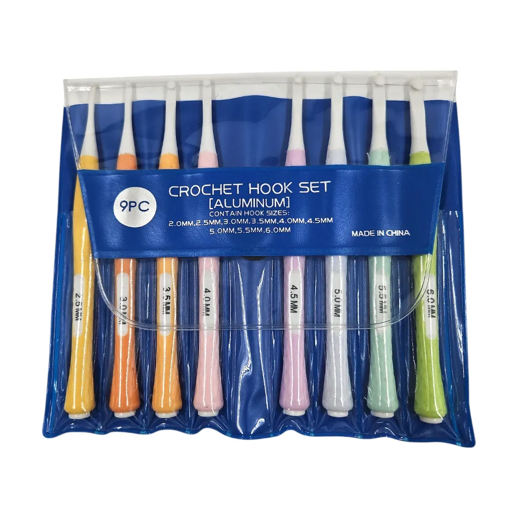 9 Pc Crochet Hook Set [Aluminum] 1 Pcs
