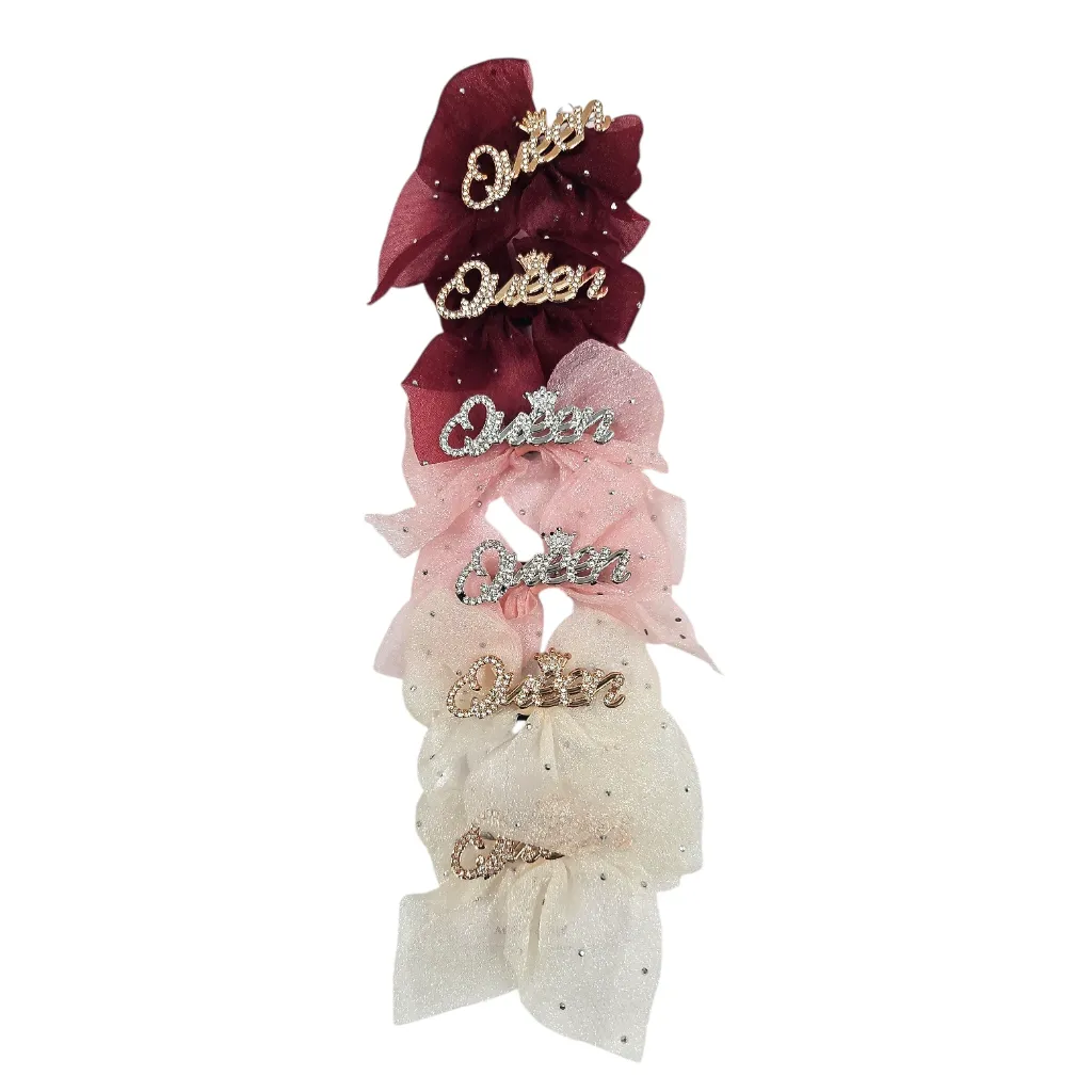 [IX2600845] Queen Stoned Bow With Leaf Hair Tik Tik Pair