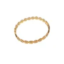 Anti Tarnish Golden Flower With Stone  Bangle