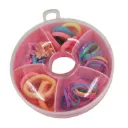 Baby Mini Hair Crabs, Ribbon & Buns Set Of Donut Box