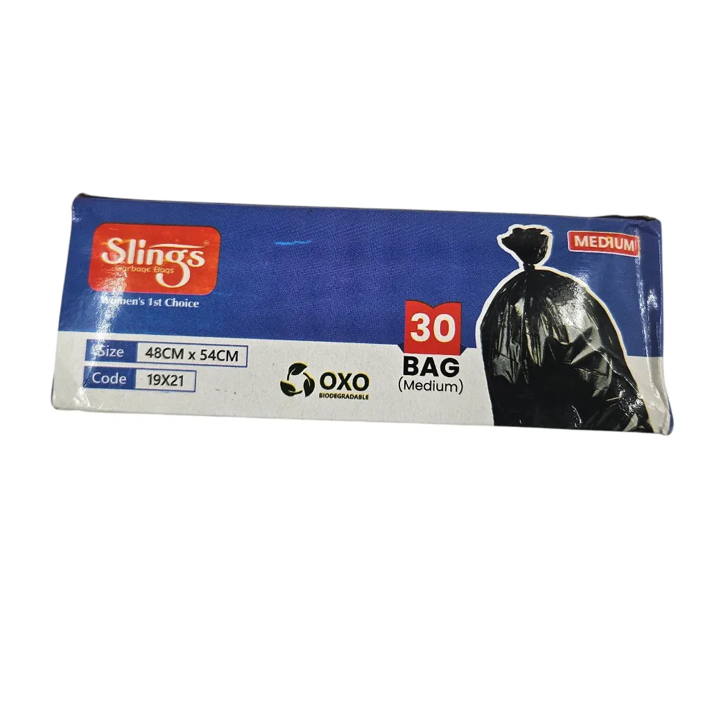 Slings Garbage Bags Roll Medium 48x54cm (30 Pcs)