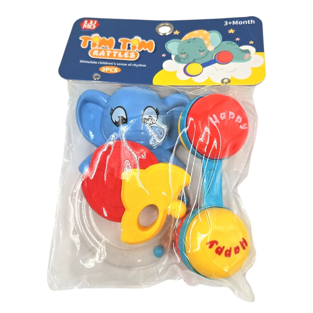Tim Tim Animal Rattles 3 Pcs Set
