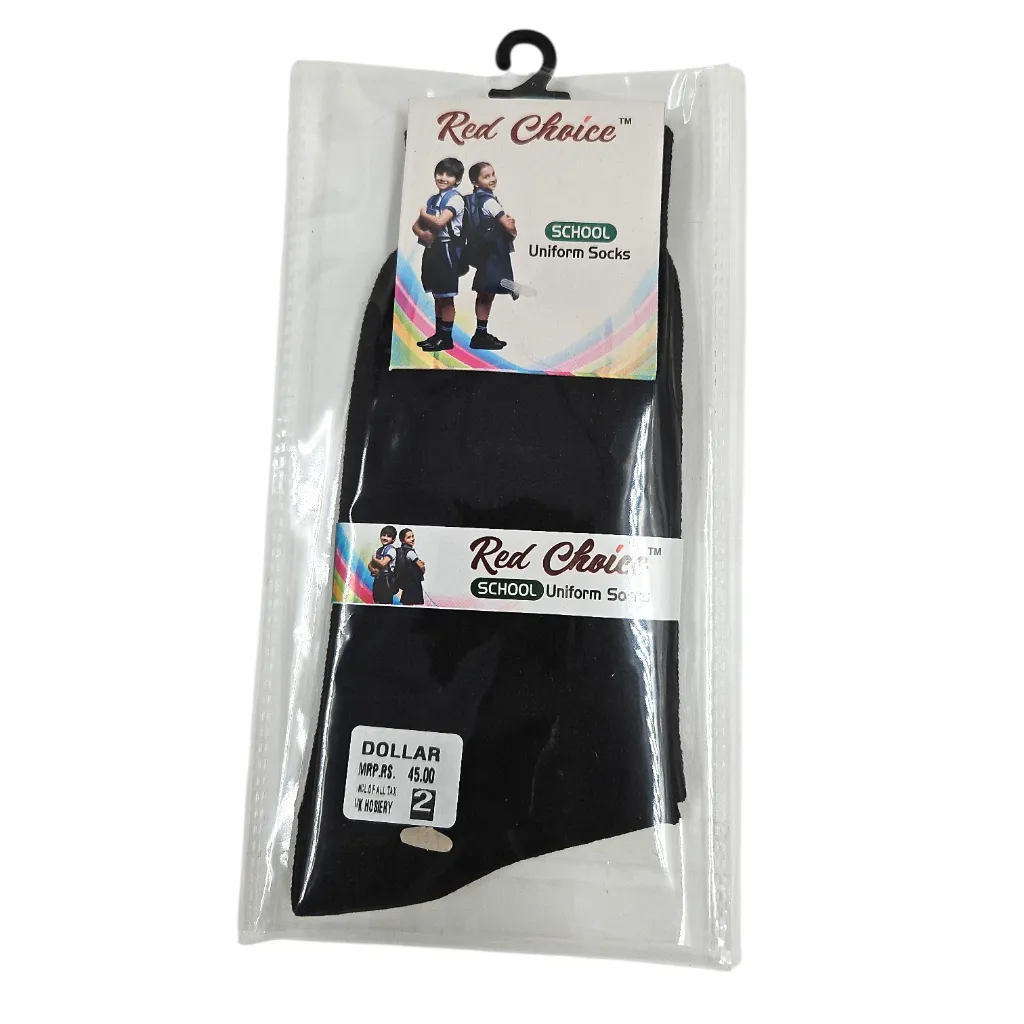 [IX2600904] Red Choice School Uniform Socks Size 2 (Black)
