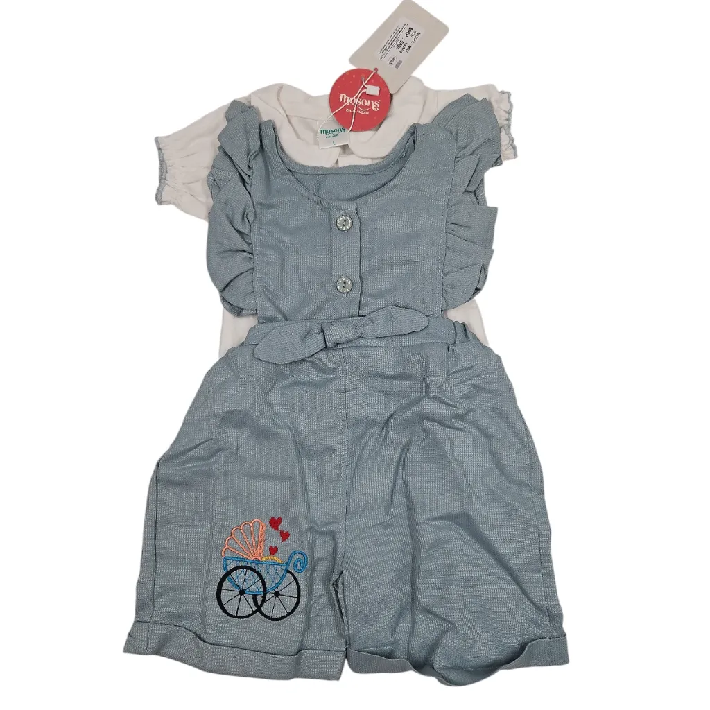 Mosons Mili Girls Open Button Baba Suit Set Small