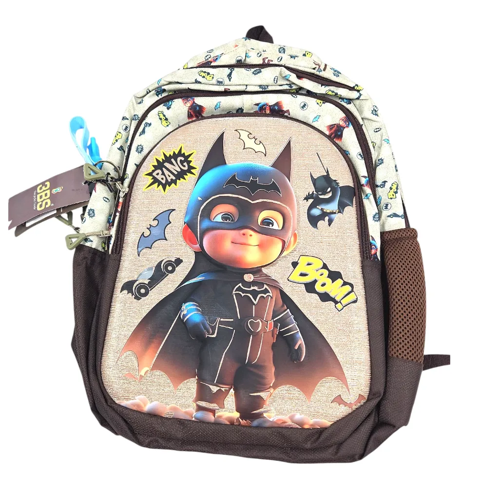 Mmas SGL Large 3D School Backpack Bag With 3 Pockets
